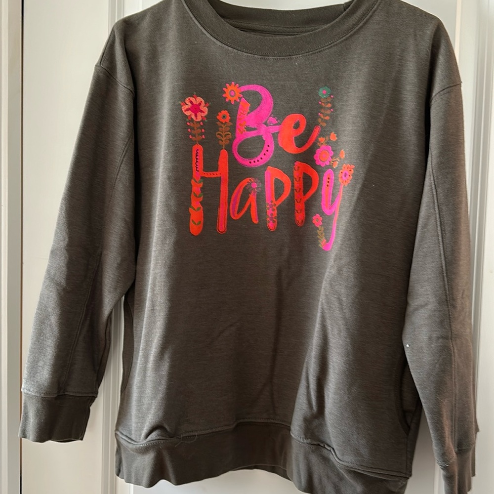 Olive green crewneck sweatshirt